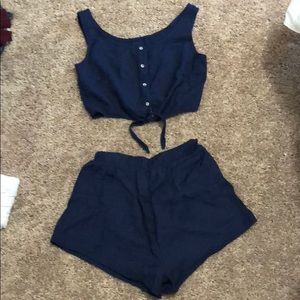 Cropped Tank Top- Shorts Set!